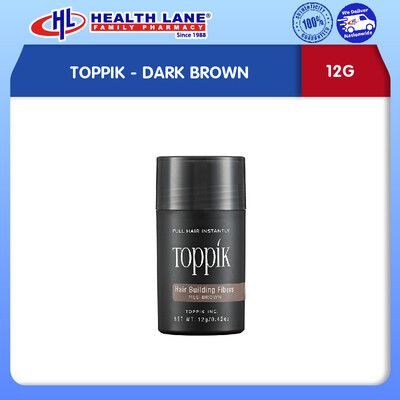 TOPPIK RAMBUT BUILDING FIBER (12G) - DARK BROWN